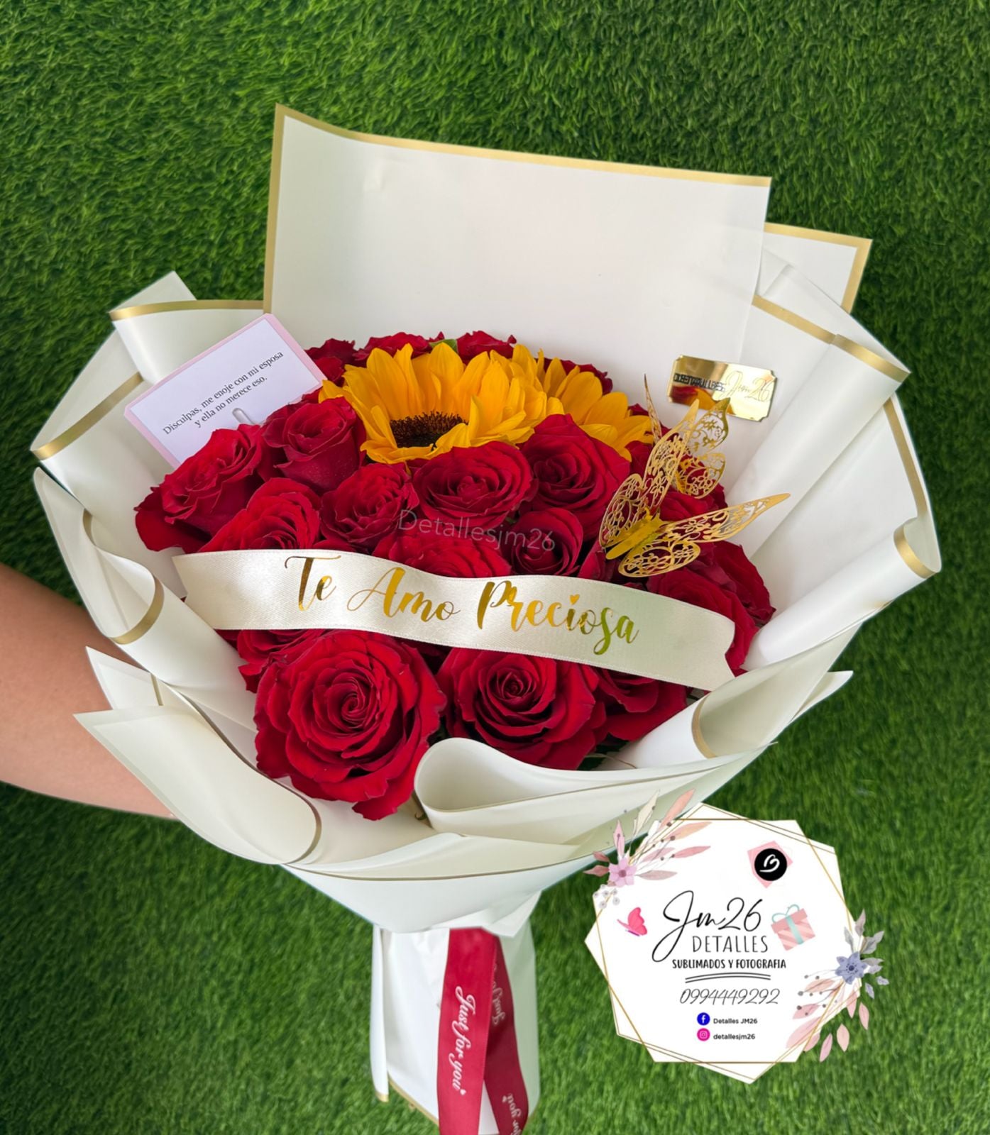 Ramo Floral Rosas y girasoles