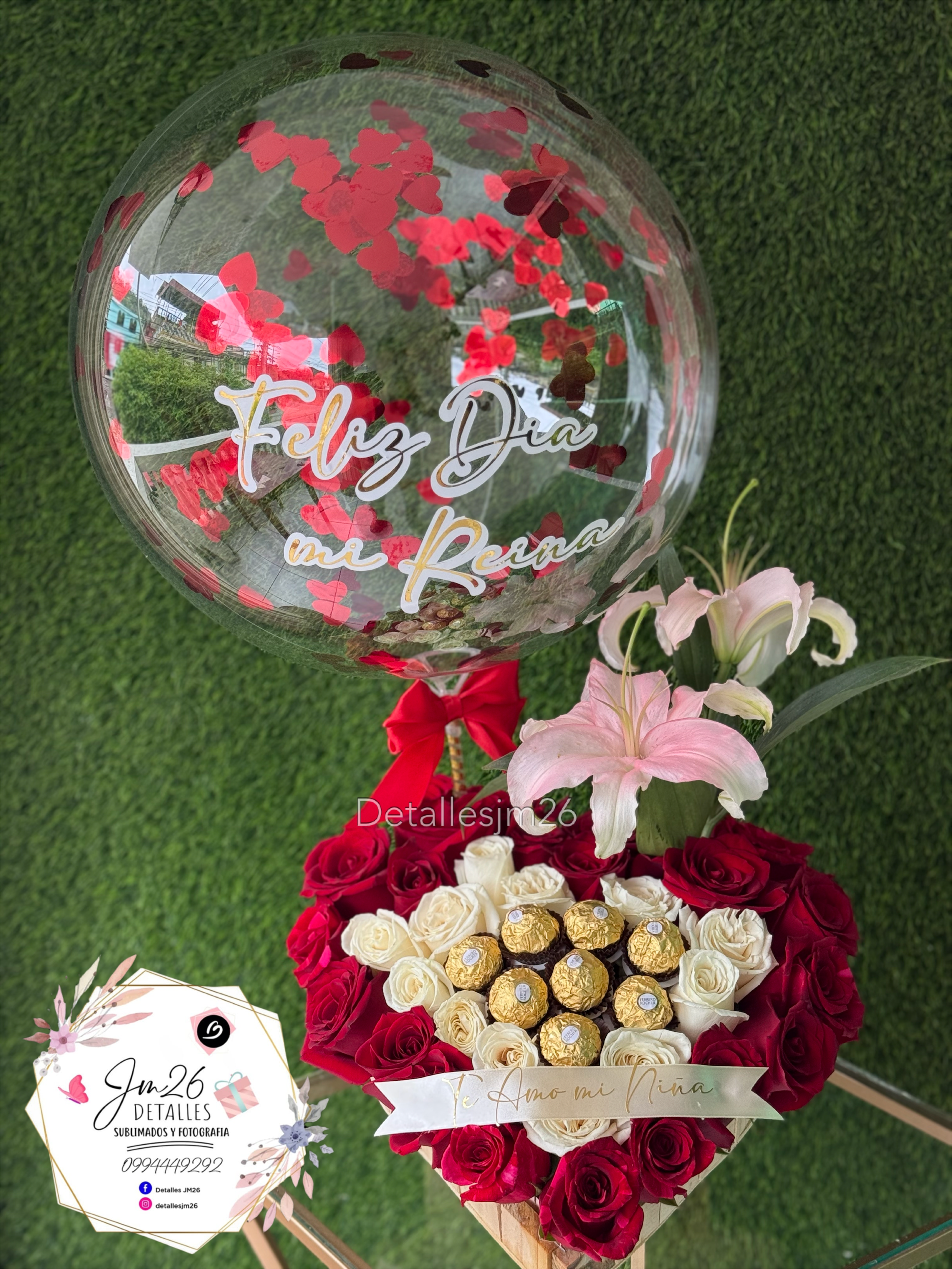 Corazón de rosas