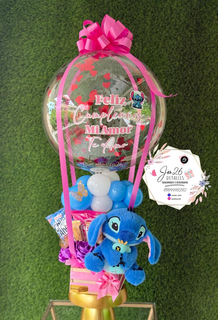Rosas eternas + peluche Stich